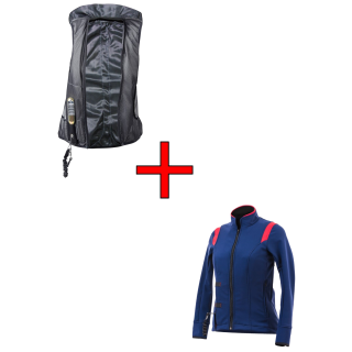 Sonderset ZIP´IN 1.0 inkl. Softshell Jacke blau/rot Child L