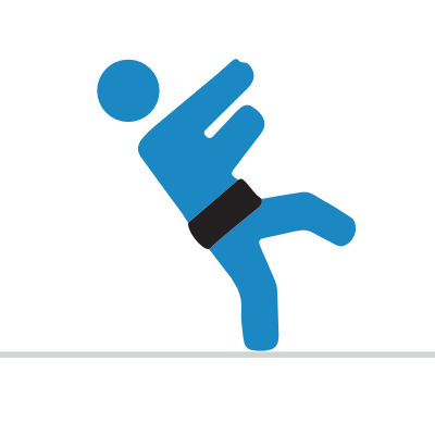 Hip'Safe - Fall erkannt, Airbag lst aus
